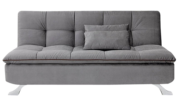 Sofa Cum Bed For Home Furniture, Upholstery Velvet Premium and Durable Design For Living Room and Office- Grey