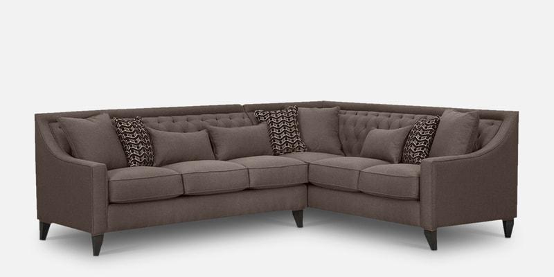3 Seater C Shape Corner Sofa For Home and furniture Upholstery Cotton Polyester Modern and Durable Design for Living Room – Light Brown
