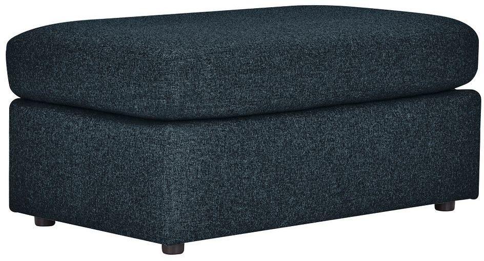 Ottoman For Home Furniture Modern Design Upholstery Fabric Foot Rest for Office for living Room, Bedroom- Dark Navy Blue