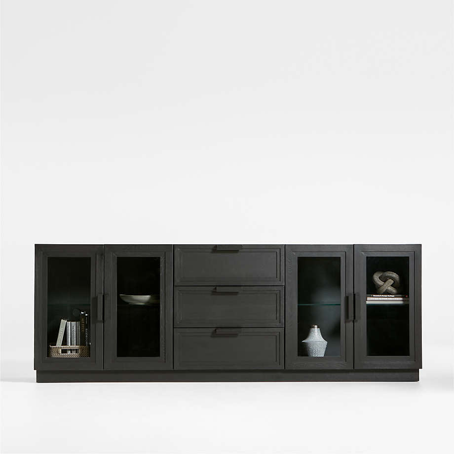Wooden Storage Cabinet with Easy-Close Doors and Functional Storage Design