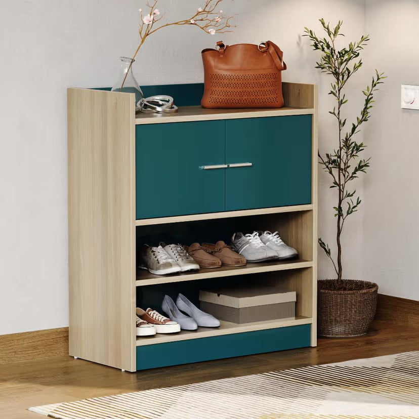 Wooden Shoes Storage Cabinet with Premium Design, Traditiona Cabinet with Smooth Swing Doors