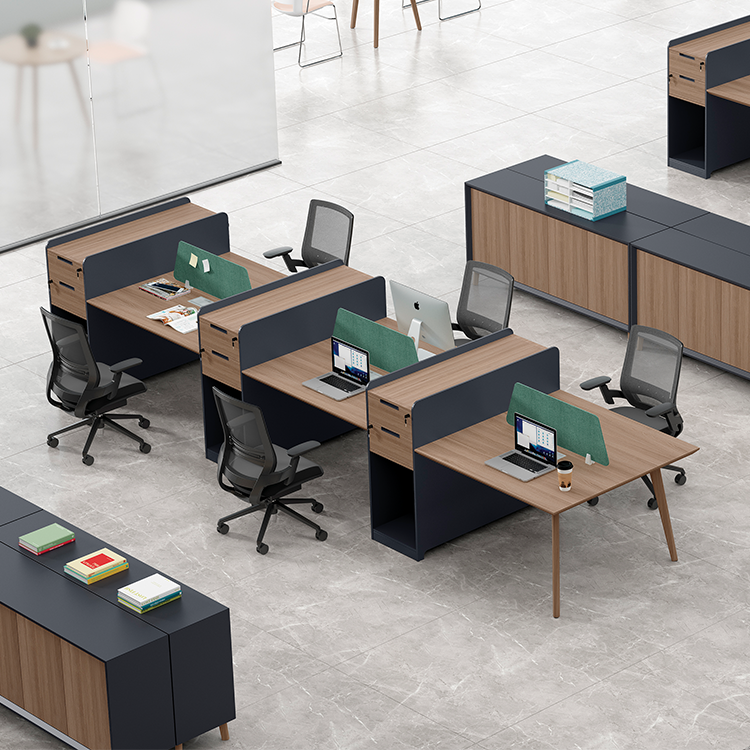 Modern Office Workstation with Privacy Screen & Storage - Ideal for Contemporary Workstation