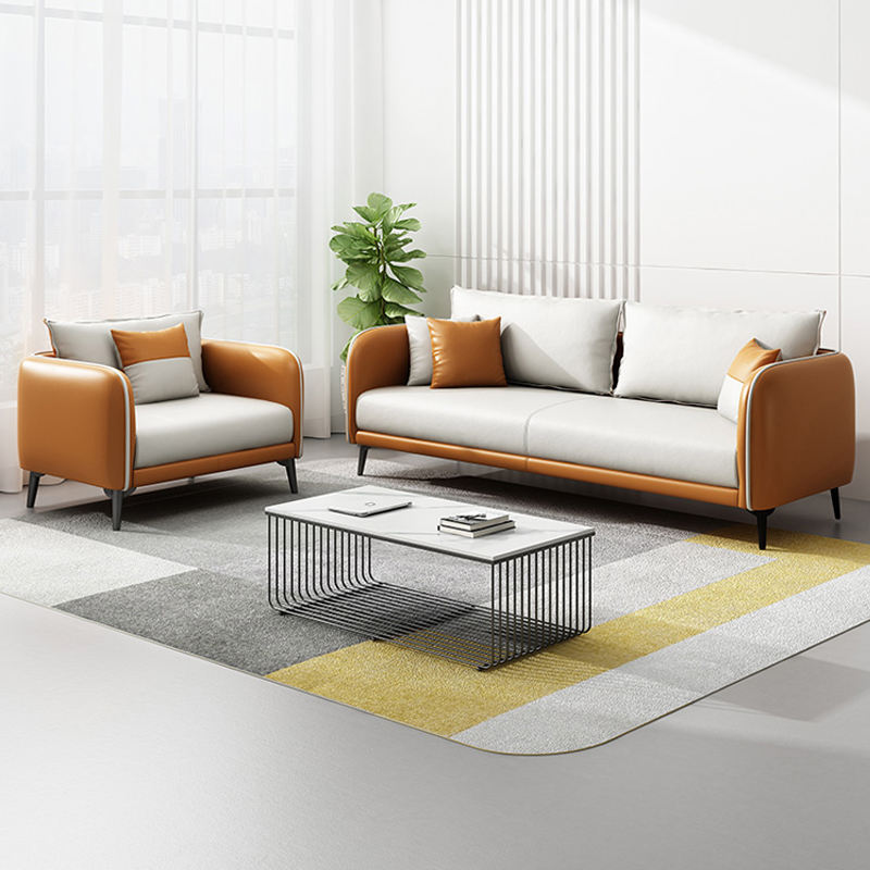 3-Seater PU Leatherette sofa with a sleek office-inspired design, combining high comfort, elegant texture, and long-term durability.