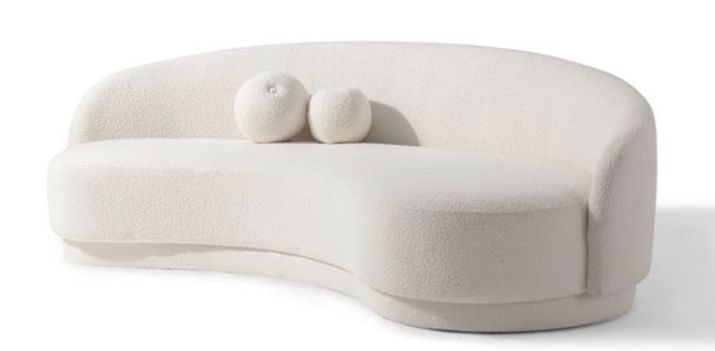 4-Seater Italian Sofa for Home Furniture with Premium Upholstery, and Curved Design for Living Spaces