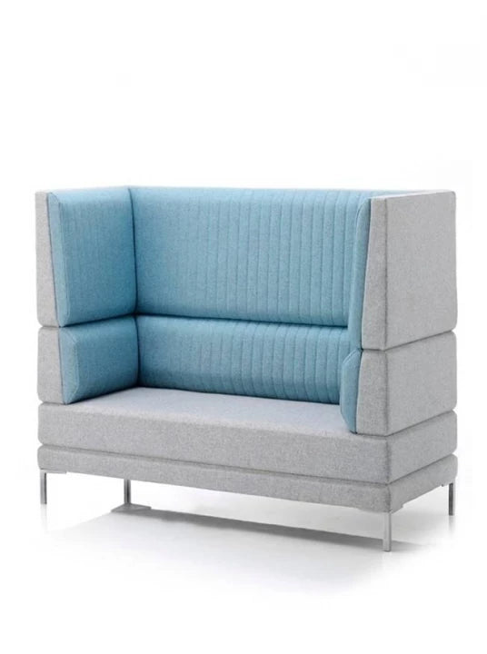 3 Seater Office Sofa with Premium Suede Upholstery, Compact Office Sofa Minimalist Design