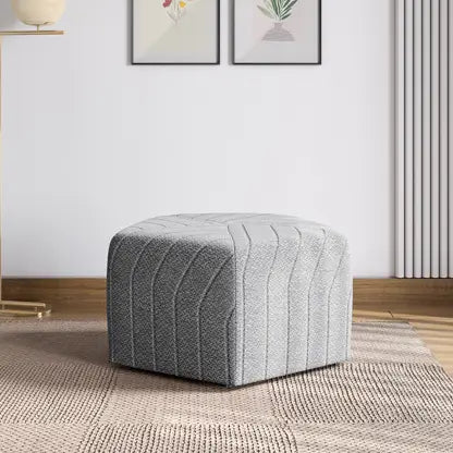 Ottoman For Home Furniture Upholstery Fabric & Comfortable Soft, Multi-Functional Premium And Durable for Living Room -Grey