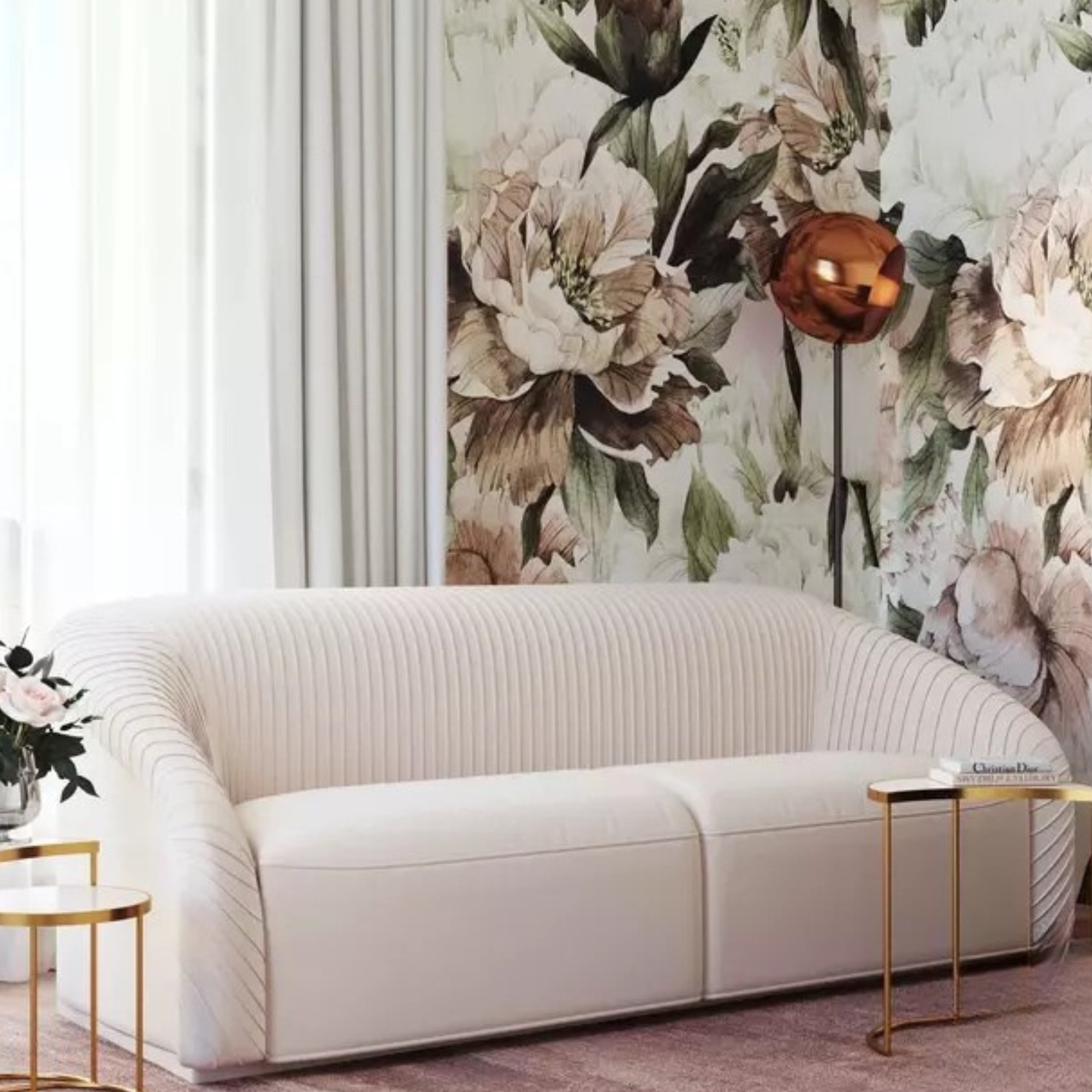 3 Seater Wooden Sofa For Home Furniture Premium Upholstery Modern and Durable Design for Living Room and Office - Off White