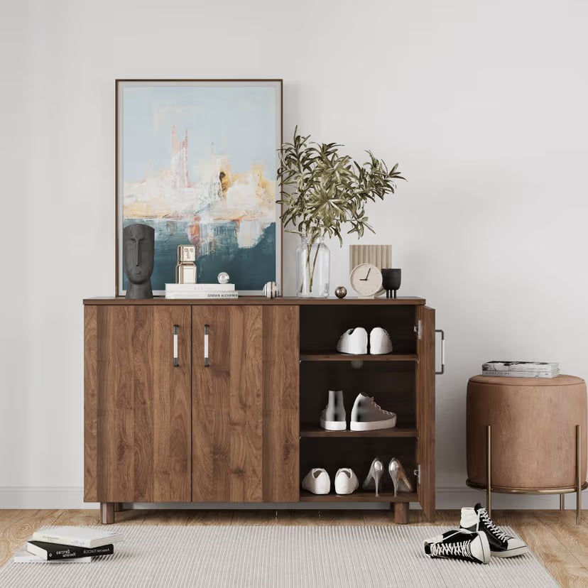 Wooden Shoes Storage Cabinet with Modern Desiner, Minimalist with High Durable