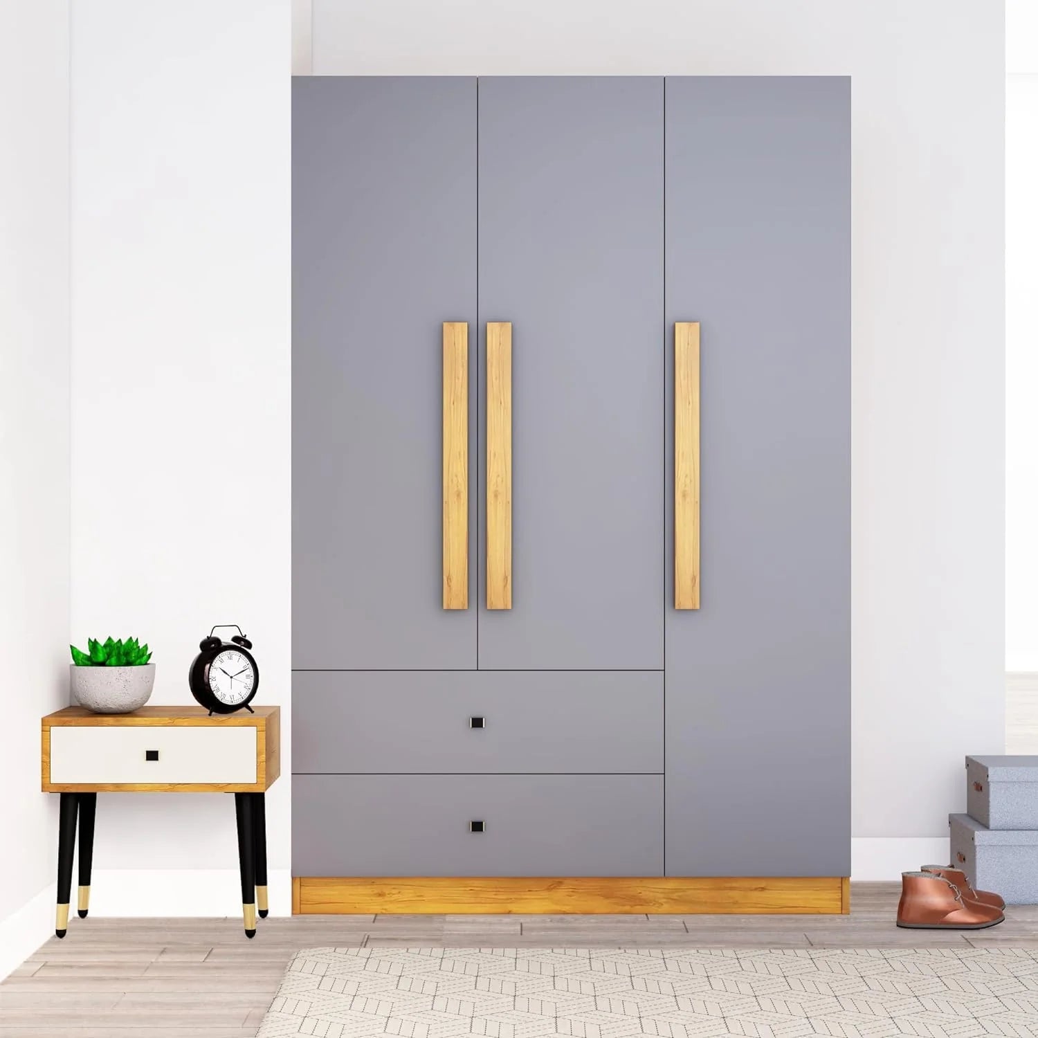 Wardrobe for Compact Bedroom Premium Design-Wardrobe with Premium Finish.