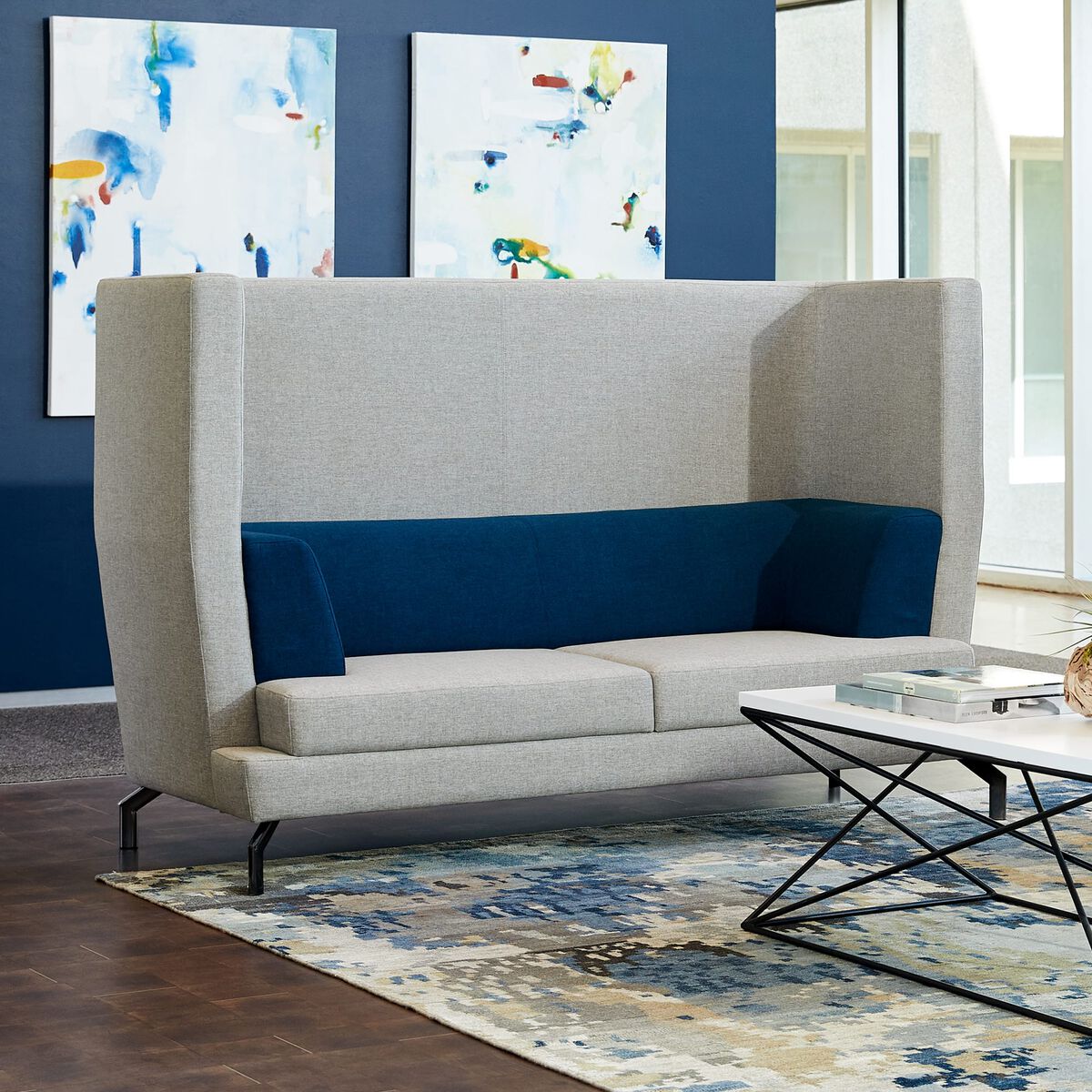 3 Seater Office Sofa Professional Reception Sofa Elegant and Space-Efficient Design for Offices.
