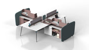 Modern Modular Office Workstation - Collaborative Desk System with Storage, Privacy Panels & Sleek Design for Dynamic Teams