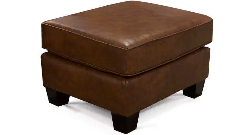 Ottoman For Home Furniture Modern Design Upholstery Pu Leatherette Foot Rest for Office for living Room, Bedroom- Brown