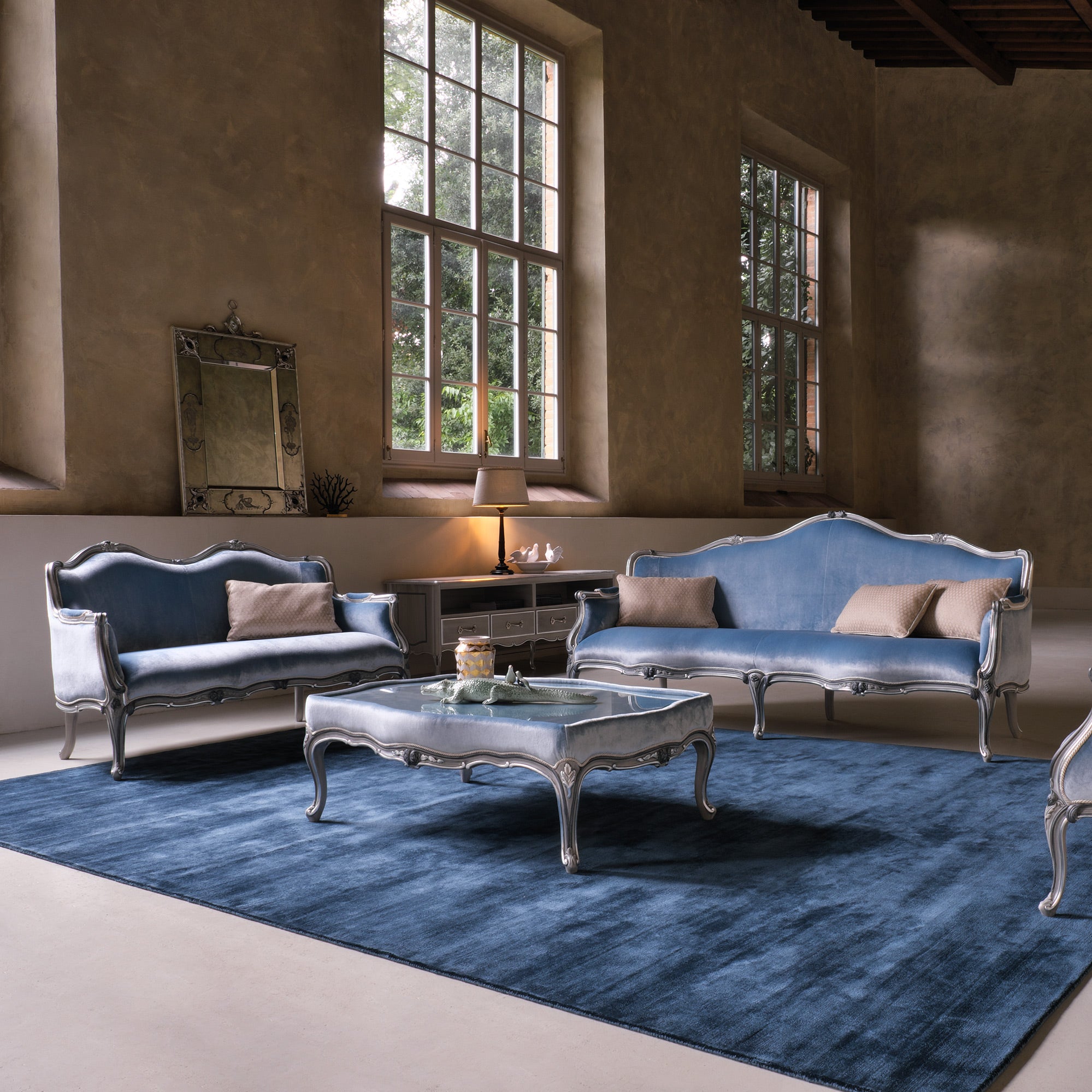 Luxury 3-Seater Couch for Home – Features Soft Velvet Upholstery and a Robust Hardwood Structure for Superior Comfort and Luxury Design