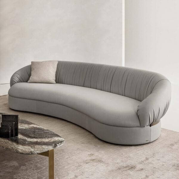 3-Seater Sofa Showcasing Italian Aesthetics, Premium Suede Upholstery, Deep Comfort Seating, and Sturdy Build and Elegant