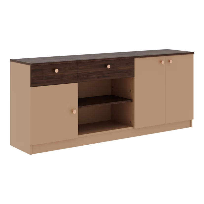 Cabinet with Quiet Soft-Close Doors and Ample Shelving, Ideal for Stylish Storage in Homes, or Commercial Spaces
