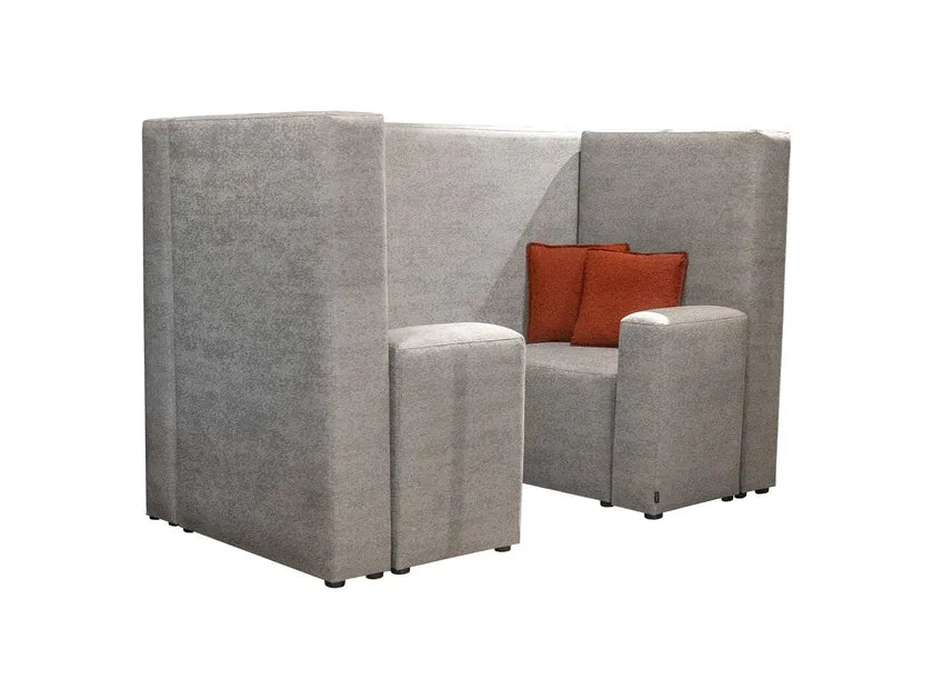 2-Seater Office Focus Sofa with Enclosed Seating Space with Workspace Divider Sofa with Private Meeting Sofa with High-Back Design