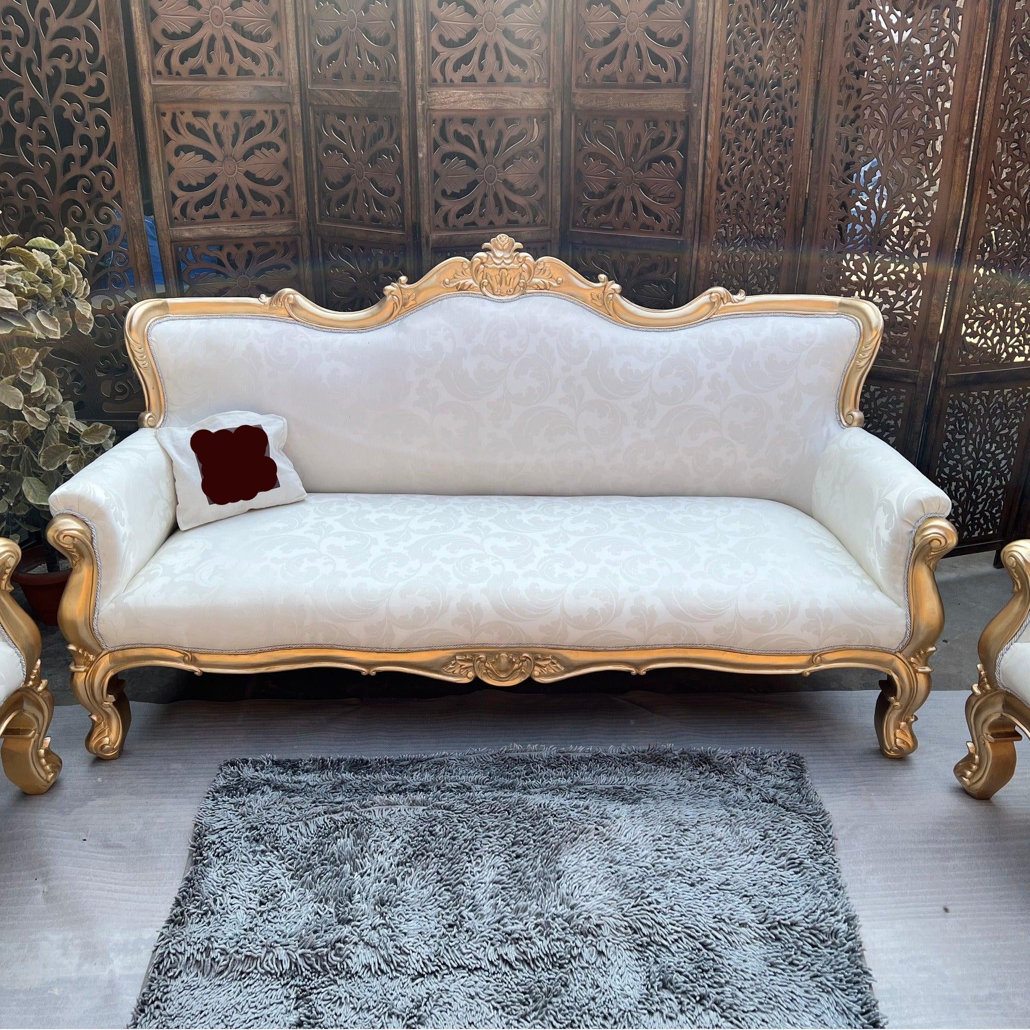 3-Seater Carving Sofa of Home Furniture for living room, Hand Made Crafted by an Expert Wood Artisan And Durable Wood Quality