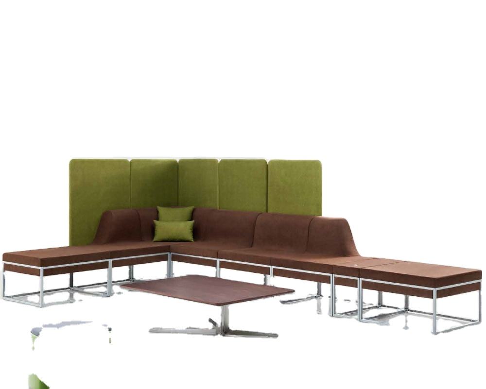 L- Shape Office Focus Sofa with Enclosed Seating Space with Workspace Divider, Sofa with Work Lounge.