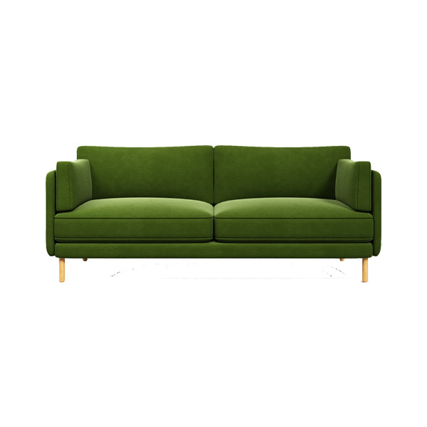 3 Seater Sofa For Home Furniture Upholstery Fabric Modern & Durable Design For Living Room -Green