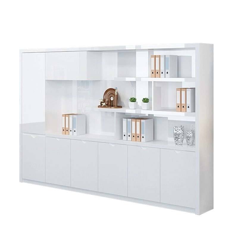 Modern Office  Cabinet Simple White Bookcases Wooden Furniture Corner Cube Bookshelf