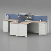 Modular Office Workstation 2-4 Persons Office Desk Cubicle Commercial Table Computer Desk for Staff