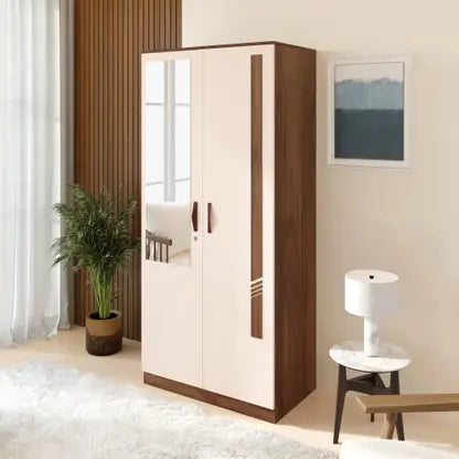 Wardrobe for Compact Bedroom Modern Design with Modern Finish With 2 Door And Mirror.