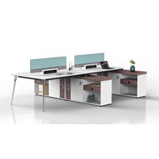 Modern Collaborative Office Workstation Desk with Integrated Storage
