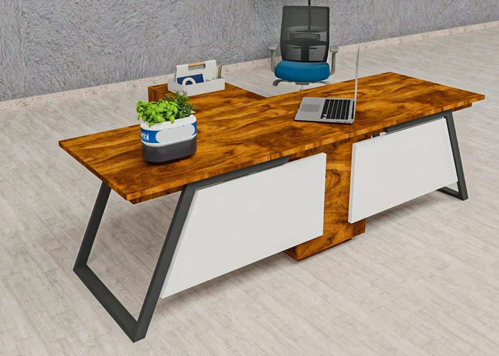 Partner Director Office Table with Double Seating, Side Storage,High Durable & Modern Design