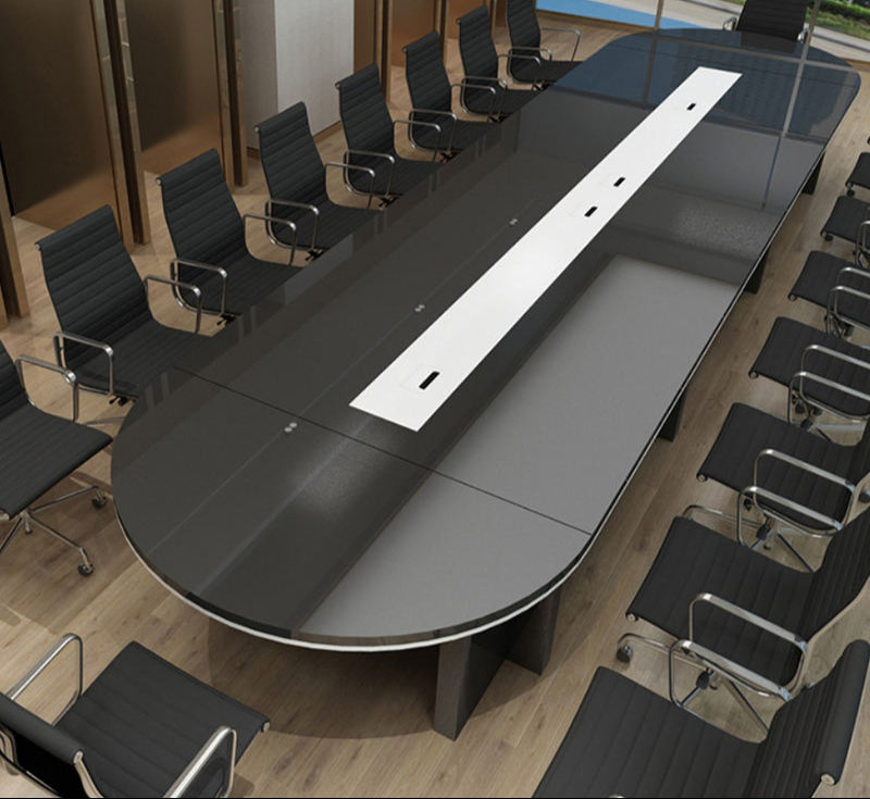Conference and Meeting Table for Office Furniture with wire manager, sleek office furniture design