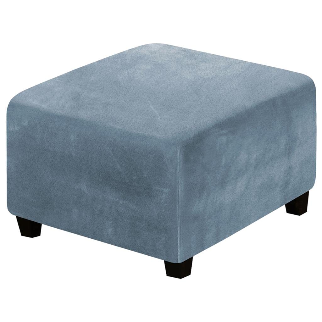 Ottoman For Home Furniture Upholstery Velvet Comfortable Seating With Round Storage Multi-Functional Modern And Durable for Living Room -Navy Blue