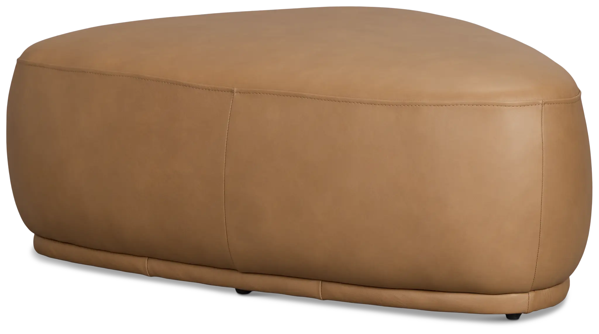 Premium brown top-grain leather over a sturdy engineered frame with a solid wood base and plush foam cushioning