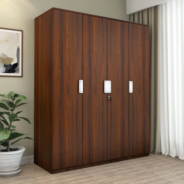 Wardrobe for Bedroom and Sleek Multi-Door Wardrobe with Drawer Storage Ideal for Urban Bedrooms