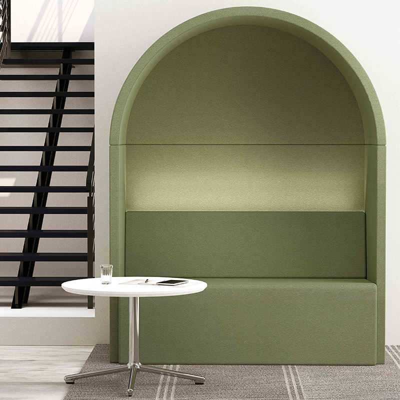 2-Seater Office Focus Sofa with Enclosed Seating Space with Workspace Divider, Sofa with Acoustic Focus Sofa for Open-Plan Offices