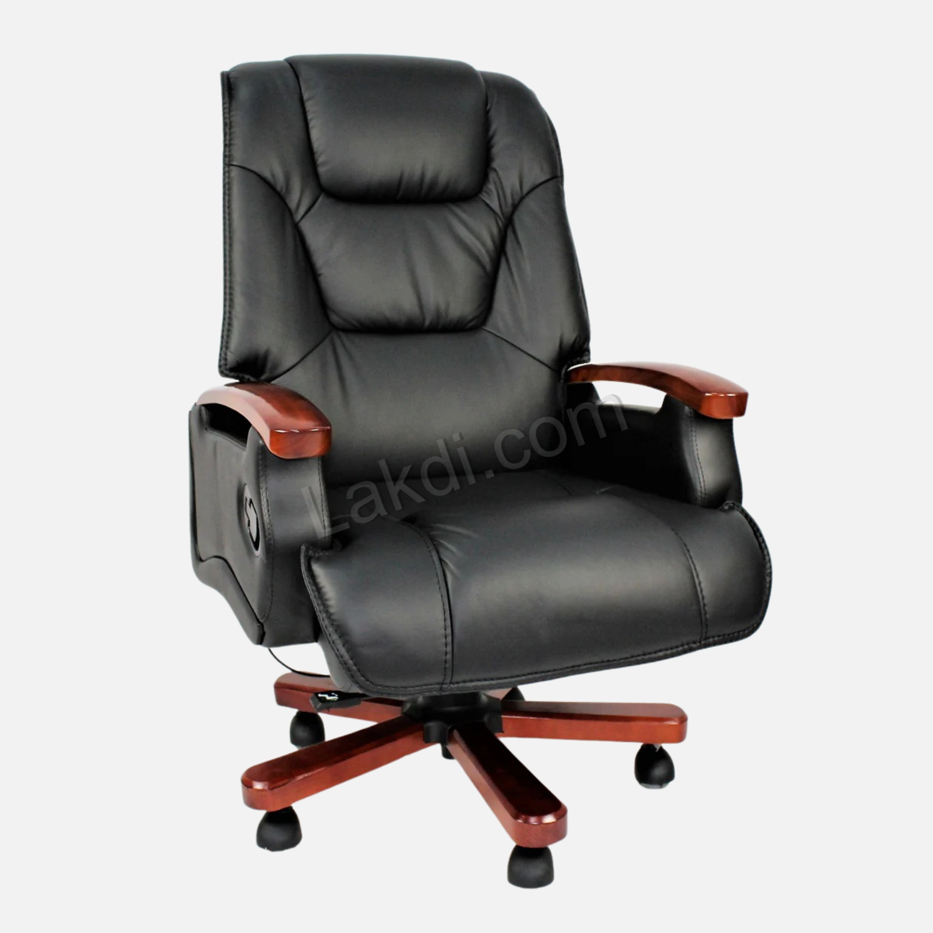 Director Chair for office High-Back Leatherette with Recliner & Adjustable Height and Wooden Base Unique Design Best Quality Chair