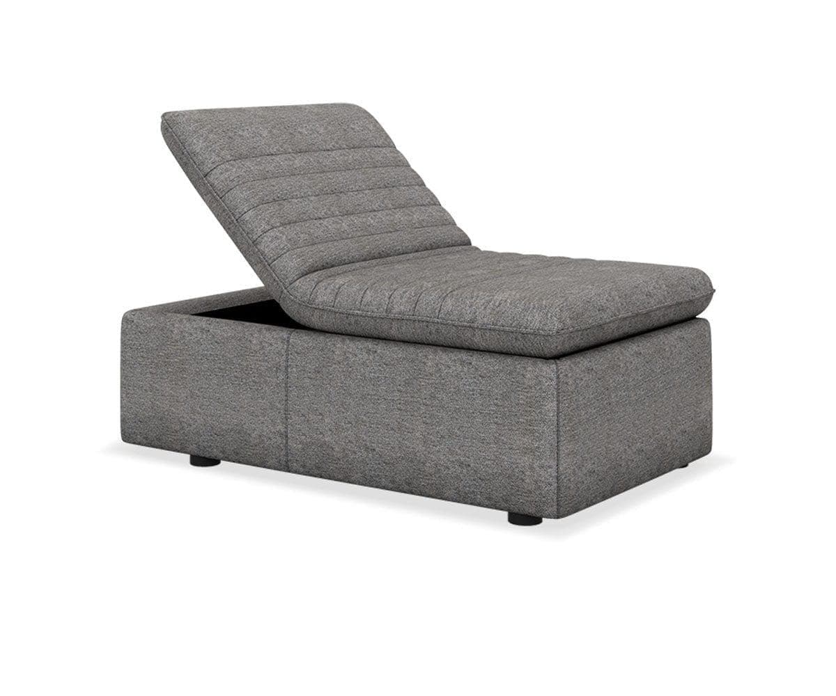 Ottoman For Home Furniture Upholstery Velvet, Convertible Seat with Hidden Storage Comfortable Seating for Living Room - Grey
