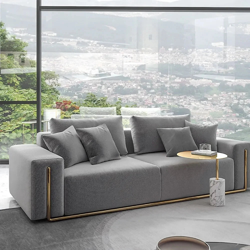 3-Seater Sofa with rich suede upholstery and sturdy construction, and the perfect centrepiece.