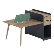 Modern Office Workstation with Privacy Screen & Storage - Ideal for Contemporary Workstation