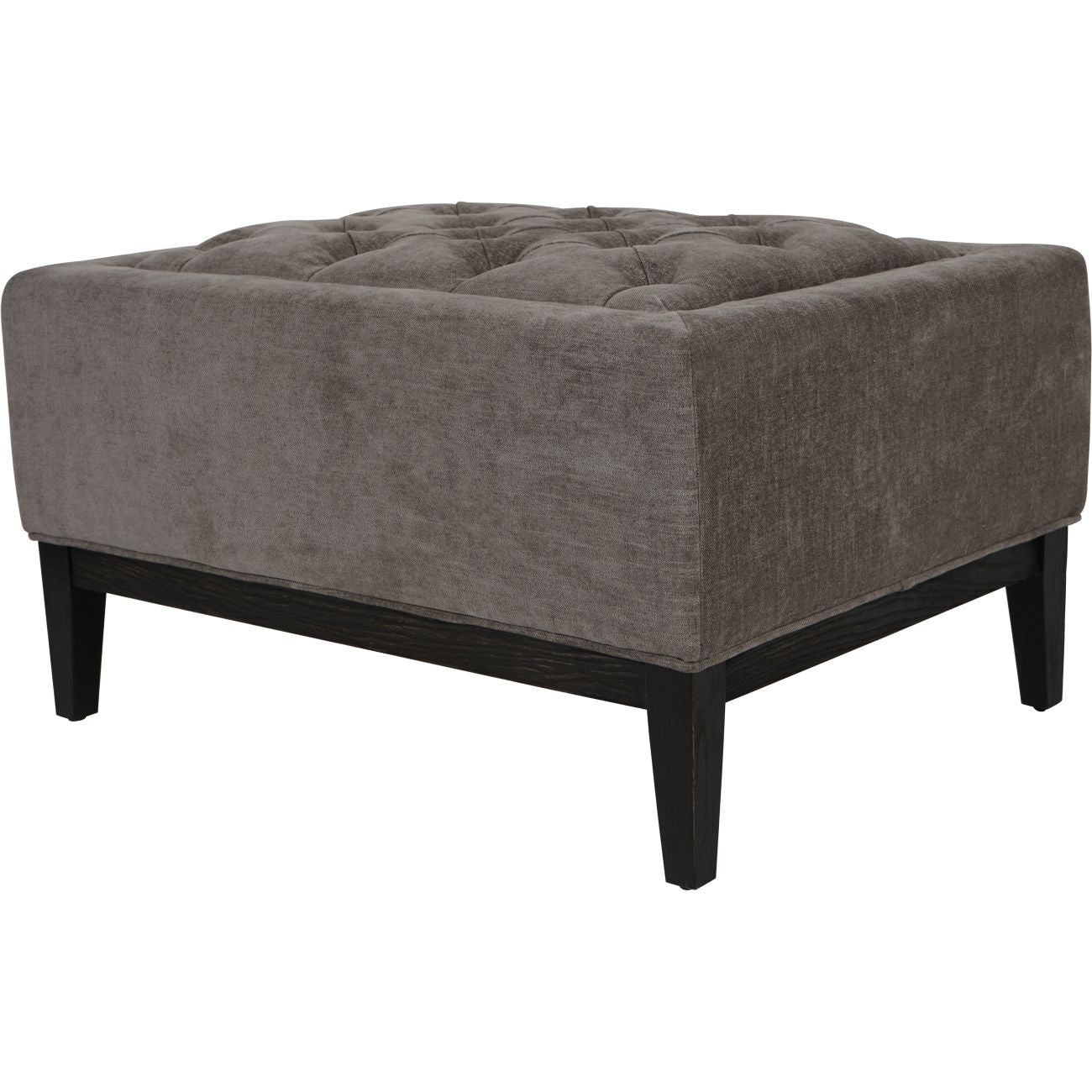 Ottoman For Home Furniture Modern Design Upholstery Fabric Foot Rest, Pouf for Office for living Room, Bedroom - Warm Grey