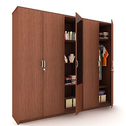 Wardrobe for Compact Bedroom Modern 5-Door and Compact Design, Premium Finish With Mirror.