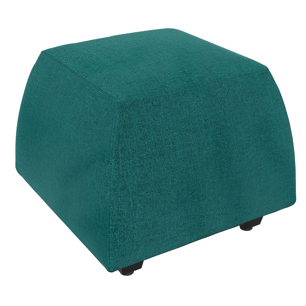 Ottoman For Home Furniture Upholstery Velvet Comfortable Seating Modern And Durable Design & Multi-Functional for Living Room -Aqua Blue