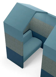 2-Seater Office Sofa with Configurable Office Seating with High Back and Privacy Dividers