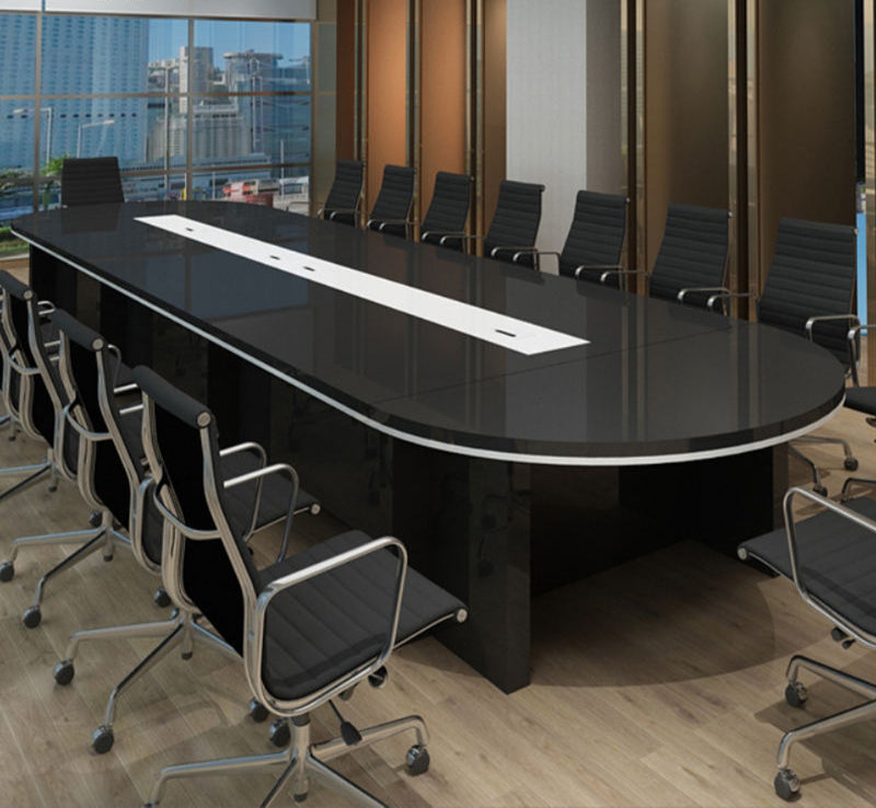 Conference and Meeting Table for Office Furniture with wire manager, sleek office furniture design