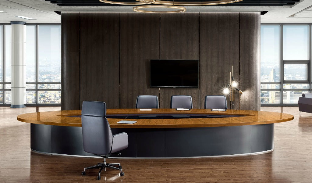 Conference and Meeting Table for Office Furniture with Oval Design, and Premium Build Qualtiy