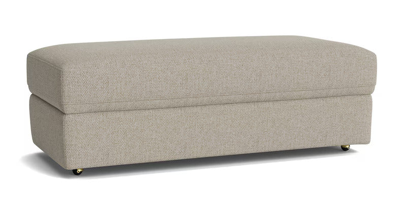 Ottoman For Home Furniture Modern Design Upholstery Fabric Foot Rest for Office for living Room, Bedroom - Light Grey