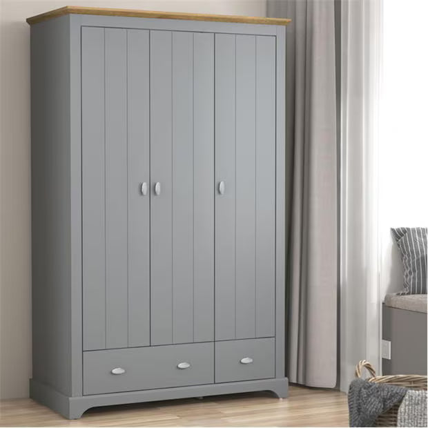 Wardrobe for Home 3-Door Ultra-Modern Look and Ultra-Modern Look and Soft-Close Hinges for Ease of Use