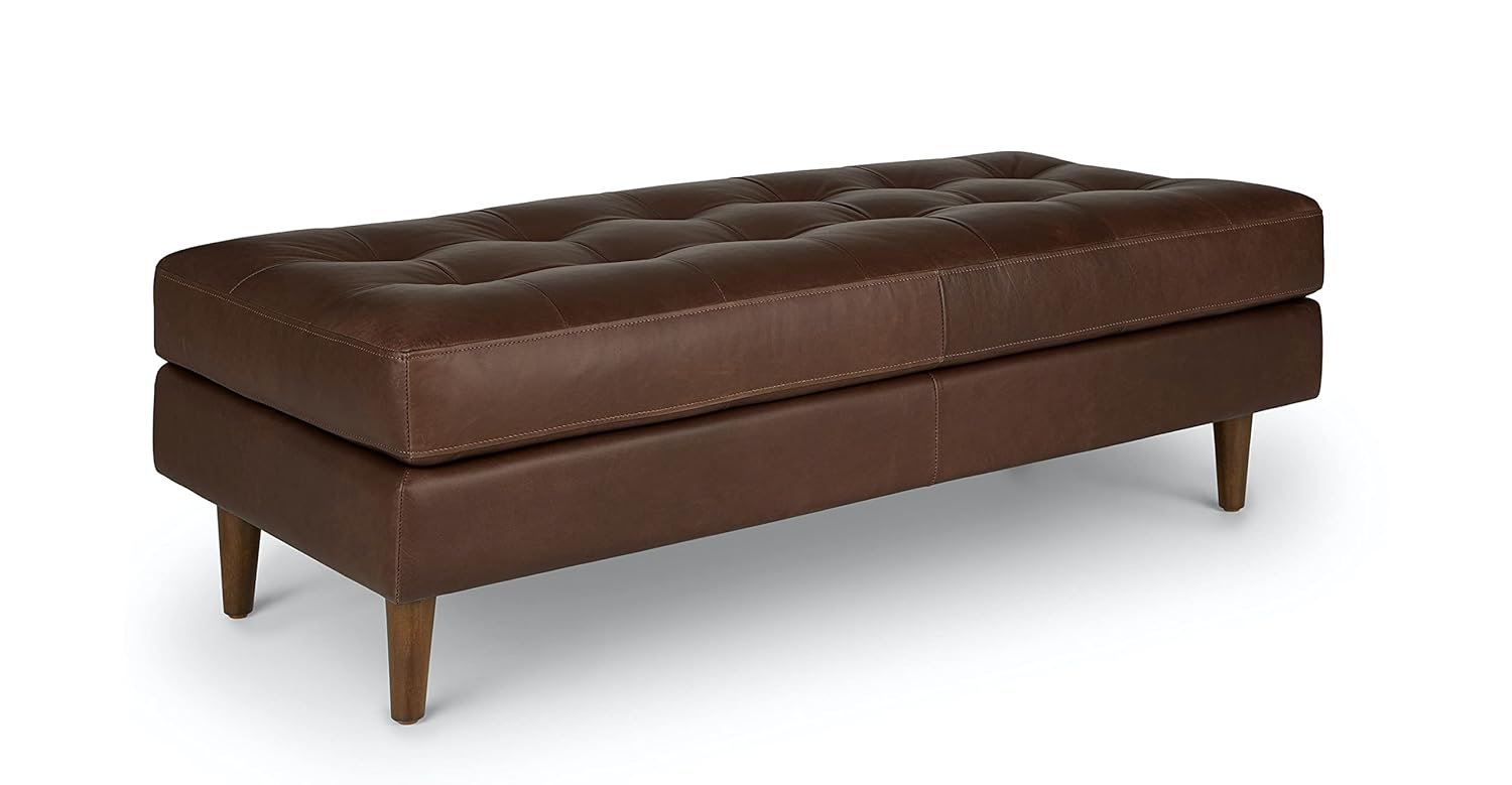 Pouffe For Home Furniture Upholstery Pu Leatherette Comfortable Seating Premium And Durable Design & Multi-Functional for Living Room -Brown
