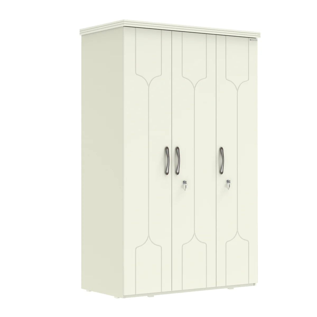 Wardrobe for Home Furniture 3-Door Contemporary Style with Sleek Contemporary Finish for Bedroom Storage Needs