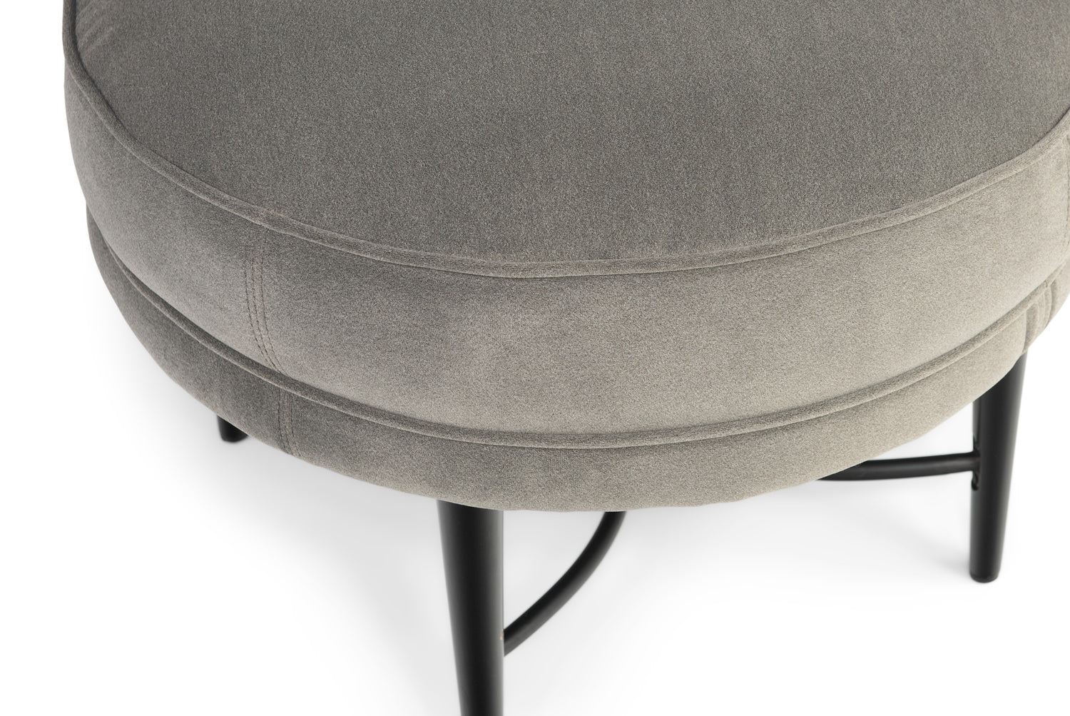 Ottoman For Home Furniture Upholstery Velvet Comfortable Soft, Multi-Functional Modern And Durable for Living Room -Dark Grey