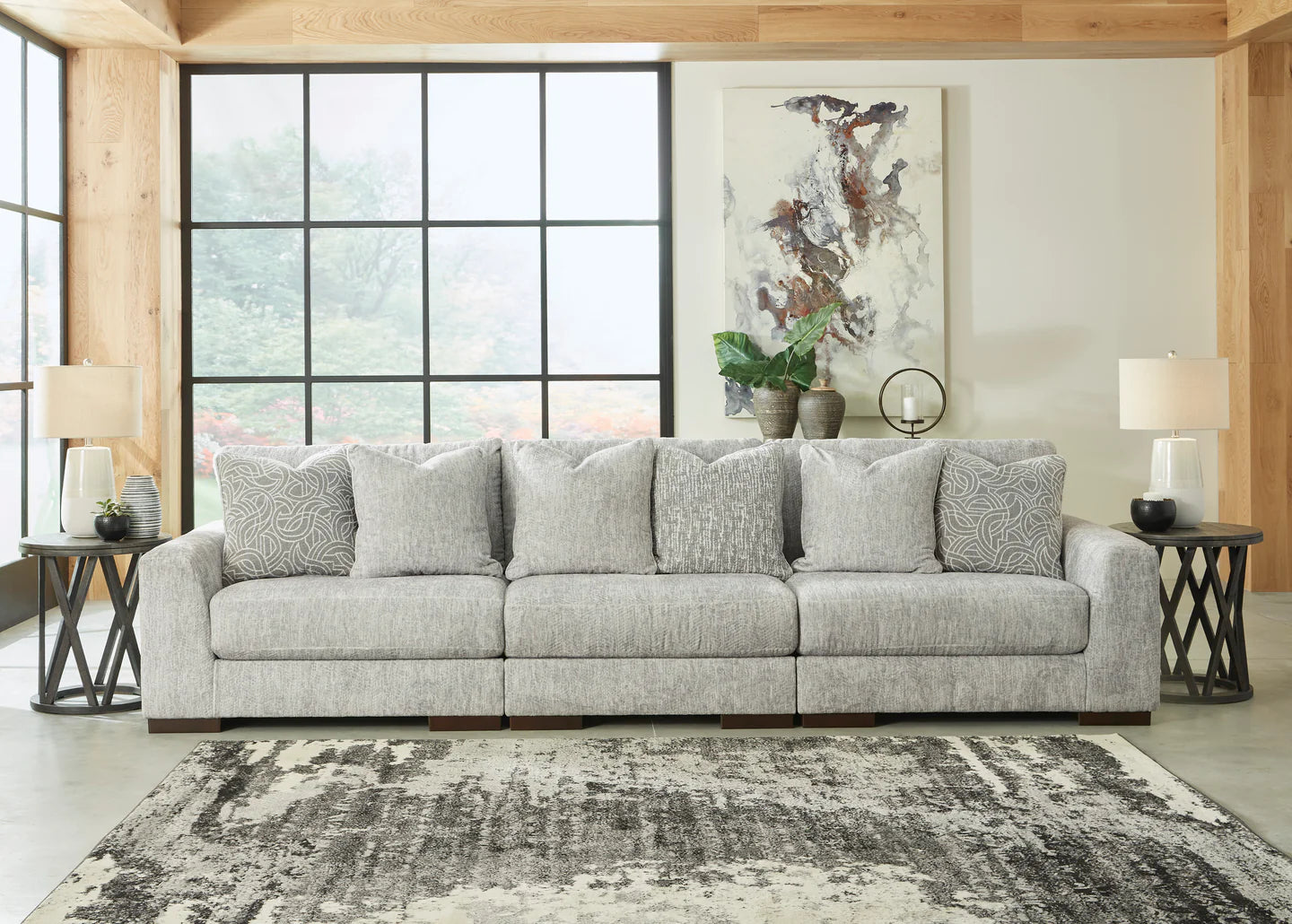 3 Seater Wooden Sofa For Home Furniture, Upholstery Fabric Premium And Durable Design For Living Room and Hall- Grey (Copy)