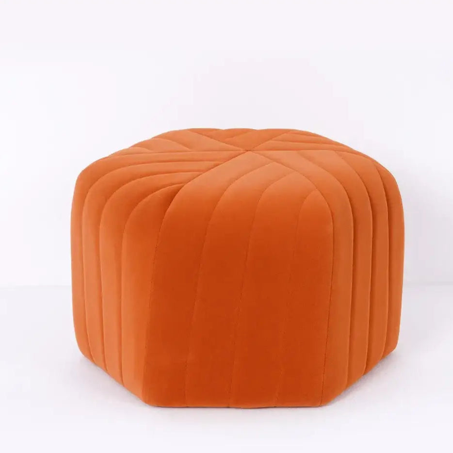 Ottoman Velvet – Upholstery Solid Wood Frame with Foam Padding, Sleek Design, for Living Room or Bedroom.